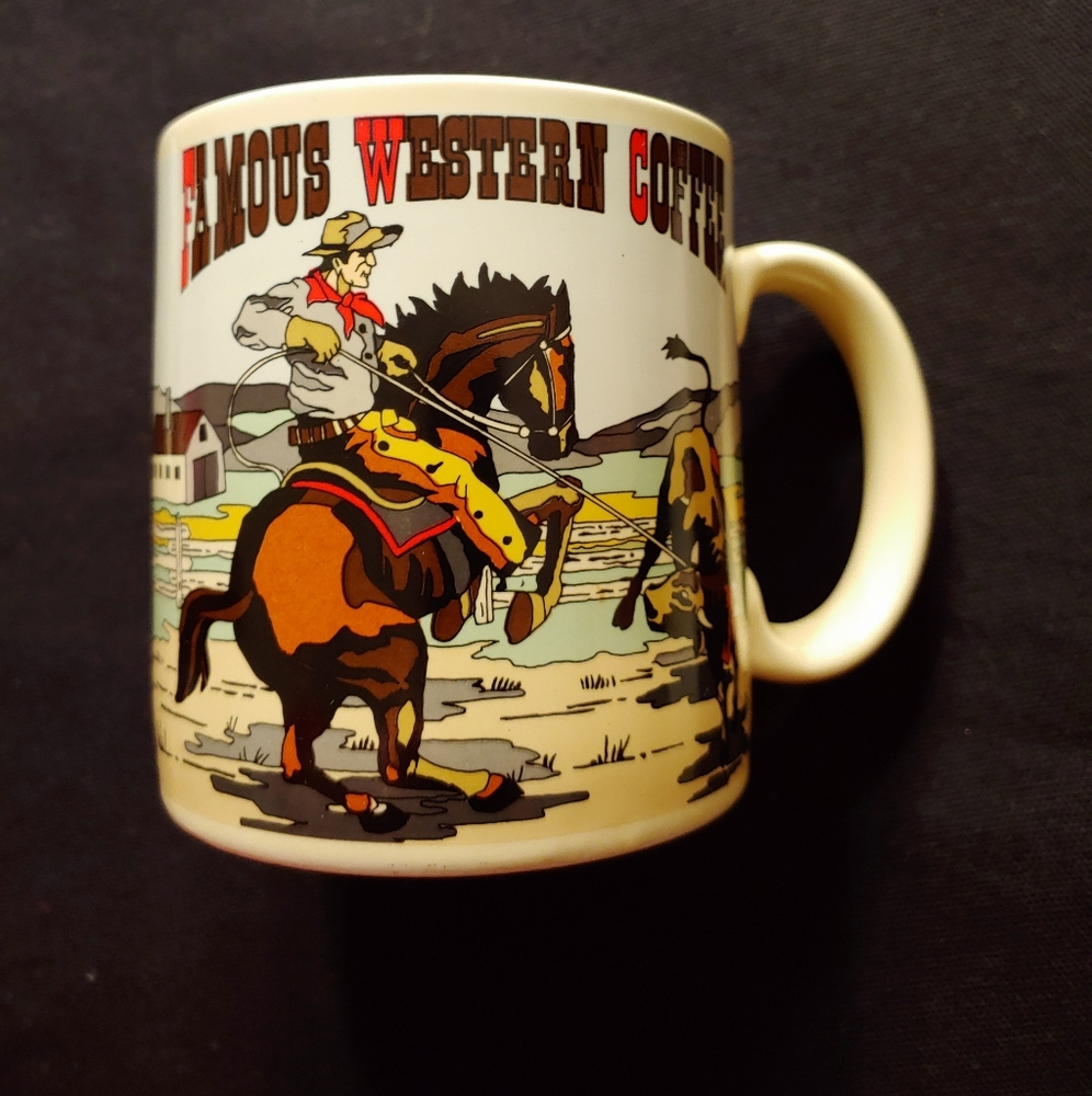 1980s Russ Cowboy Mug